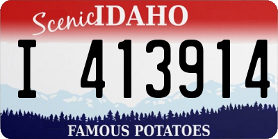 ID license plate I413914