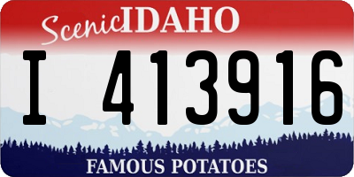 ID license plate I413916