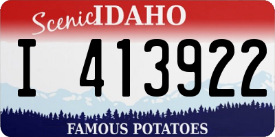 ID license plate I413922