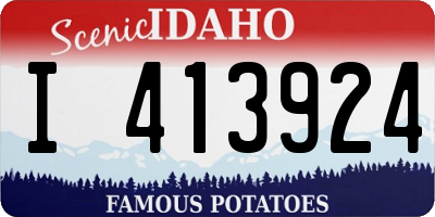 ID license plate I413924