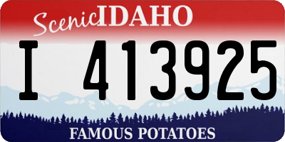 ID license plate I413925