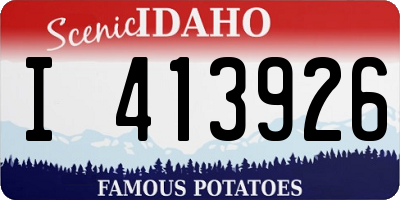ID license plate I413926
