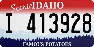 ID license plate I413928