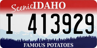 ID license plate I413929