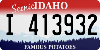 ID license plate I413932