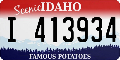 ID license plate I413934