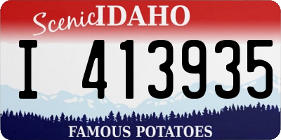 ID license plate I413935
