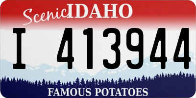 ID license plate I413944