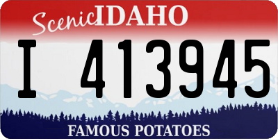 ID license plate I413945