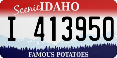 ID license plate I413950