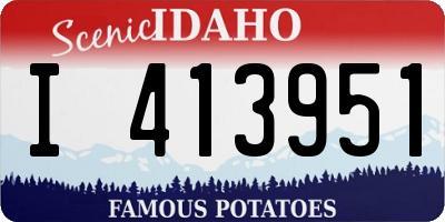 ID license plate I413951