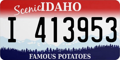 ID license plate I413953