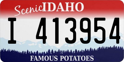 ID license plate I413954