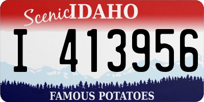 ID license plate I413956