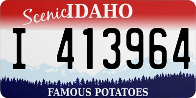 ID license plate I413964