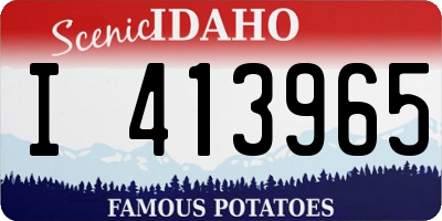 ID license plate I413965