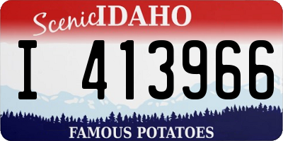 ID license plate I413966