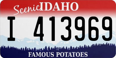 ID license plate I413969