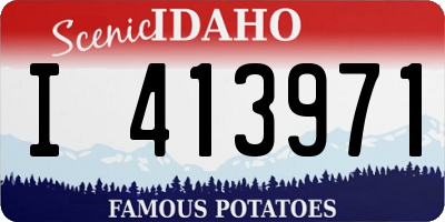 ID license plate I413971