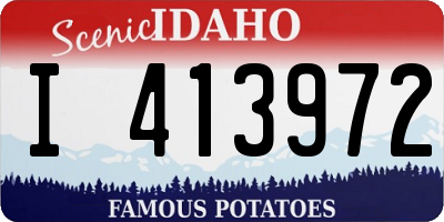 ID license plate I413972