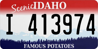 ID license plate I413974