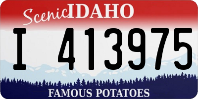 ID license plate I413975