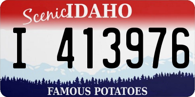 ID license plate I413976