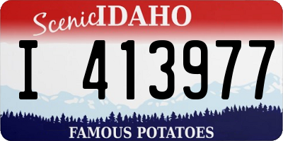 ID license plate I413977