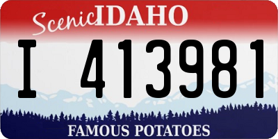 ID license plate I413981