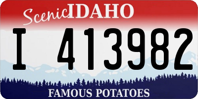 ID license plate I413982