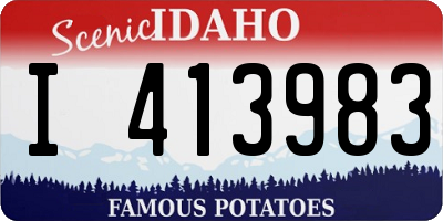 ID license plate I413983
