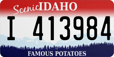 ID license plate I413984