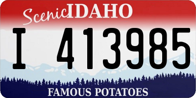 ID license plate I413985