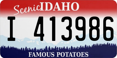 ID license plate I413986
