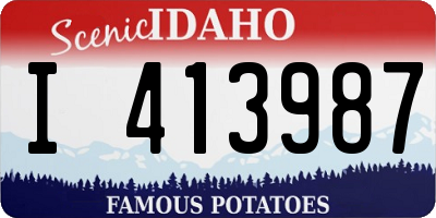 ID license plate I413987