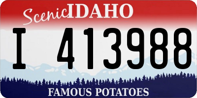 ID license plate I413988