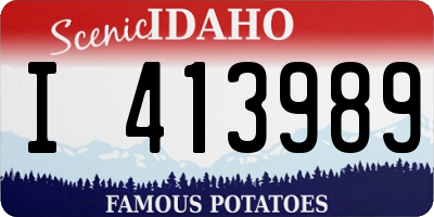 ID license plate I413989