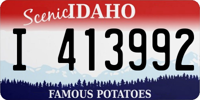 ID license plate I413992