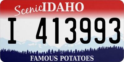ID license plate I413993