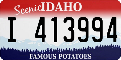 ID license plate I413994