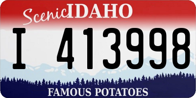 ID license plate I413998
