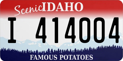 ID license plate I414004