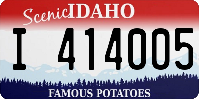 ID license plate I414005