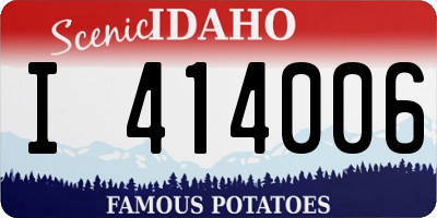 ID license plate I414006