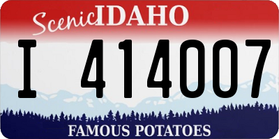 ID license plate I414007