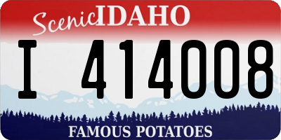 ID license plate I414008
