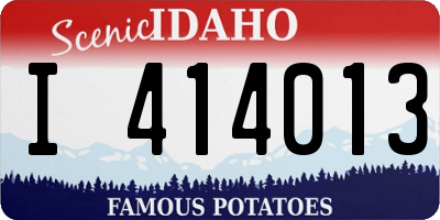 ID license plate I414013
