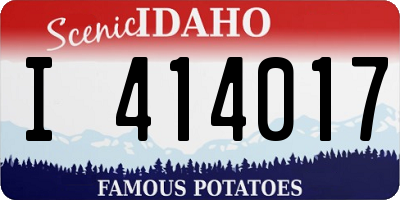 ID license plate I414017
