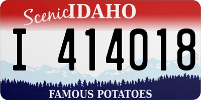 ID license plate I414018