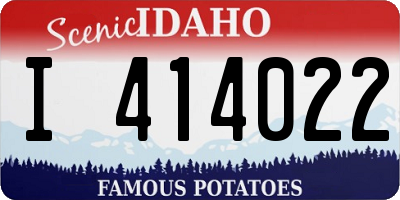 ID license plate I414022